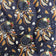 Tissu en coton - Grands attrape-rêves marron sur bleu marine