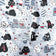 Tissu en coton - Chats sur une corde gris