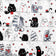 Tissu en coton - Chats sur une corde blanc