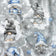 Tissu en coton - Lutins de Noël bleu