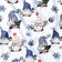 Tissu en coton - Lutins de Noël et gadgets bleu marine