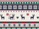 Tissu en coton - Rennes scandinaves de Noël vert