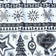 Tissu en coton - Sapins de Noël et rennes gris sur fond blanc