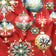 Tissu en coton - boules de Noël décoratives rouges