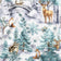 Tissu en coton - paysage vert de Noël