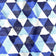 Tissu en coton - Pyramides et triangles bleu marine