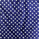 Tissu en coton - Pois blancs sur bleu marine 1 cm