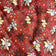 Tissu en coton - Composition hivernale sur fond rouge