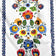 Tissu en coton - Rayures bleu marine folklore de Łowicz