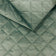 Tissu d’ameublement velours matelassé motif losange 5x5 - menthe