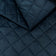 Tissu d’ameublement velours matelassé motif losange 5x5 - bleu marine