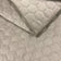 Tissu d’ameublement velours matelassé motif hexagone - crème