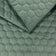 Tissu d’ameublement velours matelassé motif hexagone - menthe