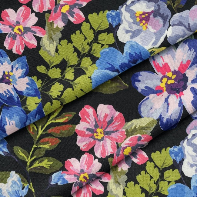 Tissu imperméable - Oxford fleurs peintes