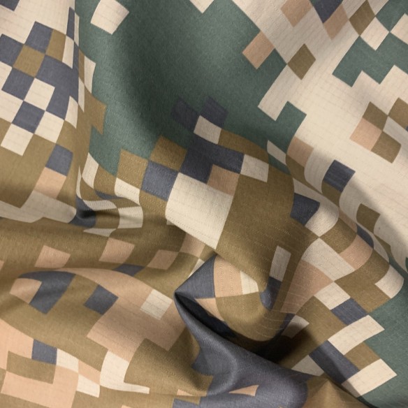 Tissu Elan-Coton - PIXEL Camouflage