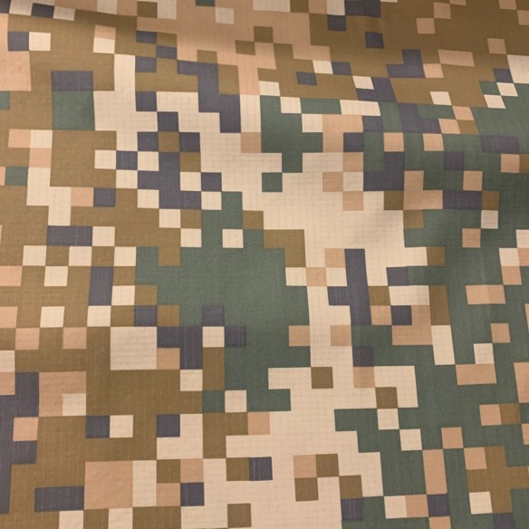 Tissu Elan-Coton - PIXEL Camouflage