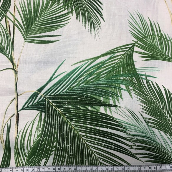 Tissu Coton - Vert palmier