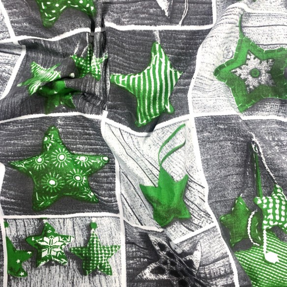 Tissu en coton - Patchwork de Noël, Vert