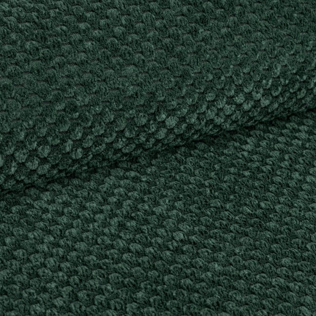 Tissu d'Ameublement Dot I Velours - Vert Bouteille