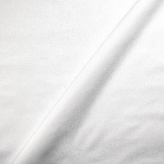 Tissu en coton - Blanc uni