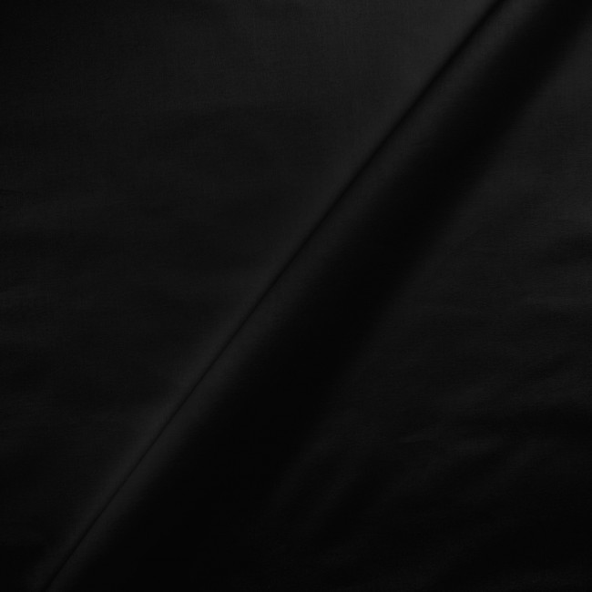 Tissu en coton - Noir uni