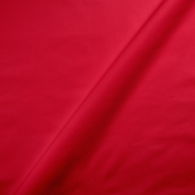 Tissu en coton - Rouge uni