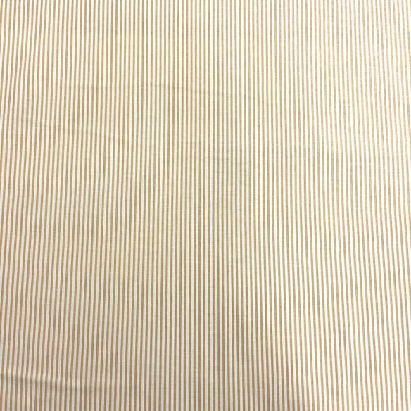 Tissu Coton - Rayures Beige 3 mm