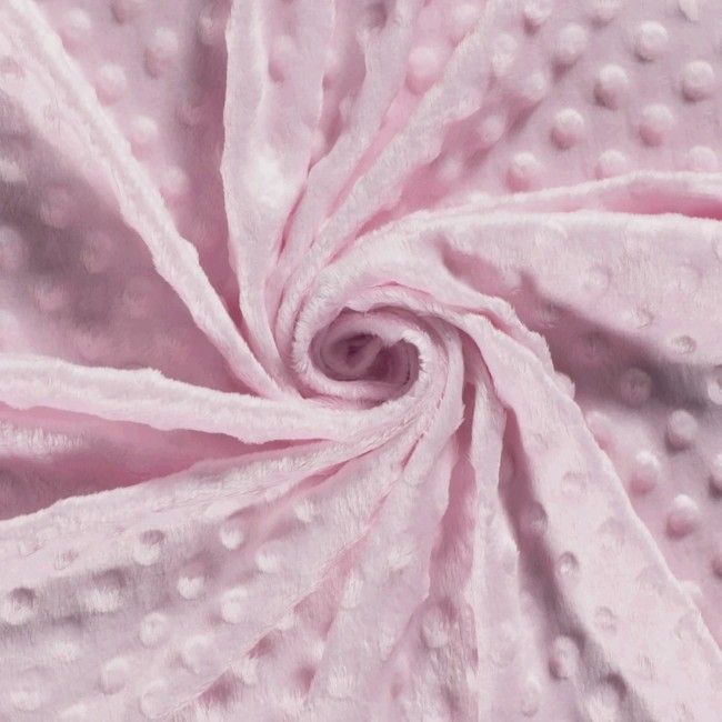 Tissu Minky - Rose clair 300 gr