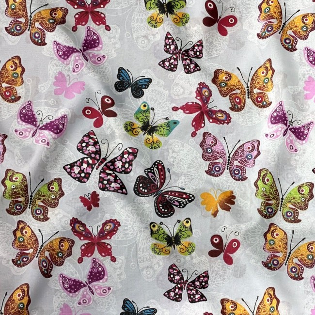 Tissu en coton - Papillons...