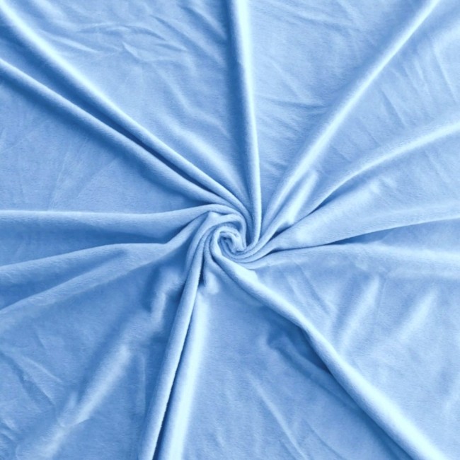 Tissu Minky lisse - Bleu