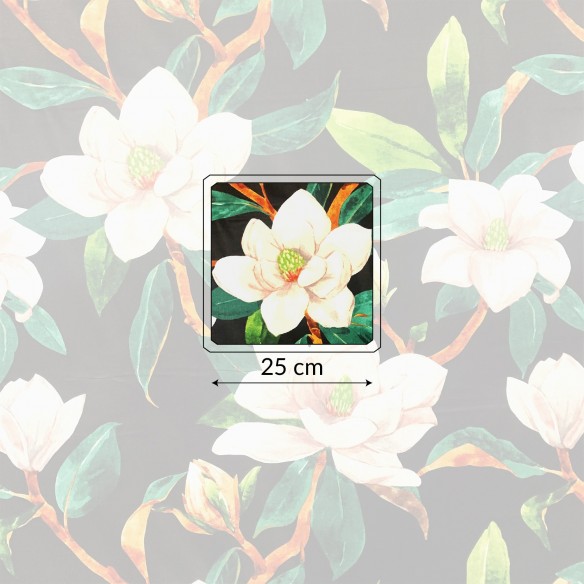 Tissu Coton 220 cm - Magnolia, Blanc