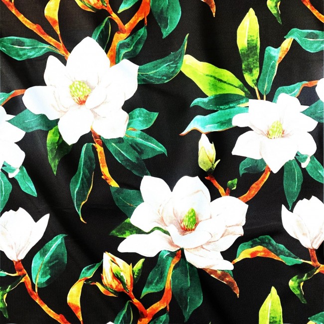 Tissu Coton 220 cm - Magnolia, Blanc