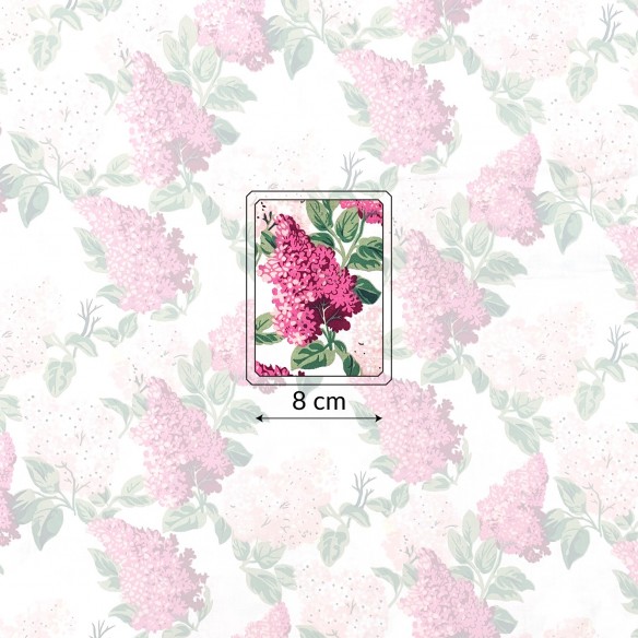 Tissu coton 220 cm - Fleur lilas