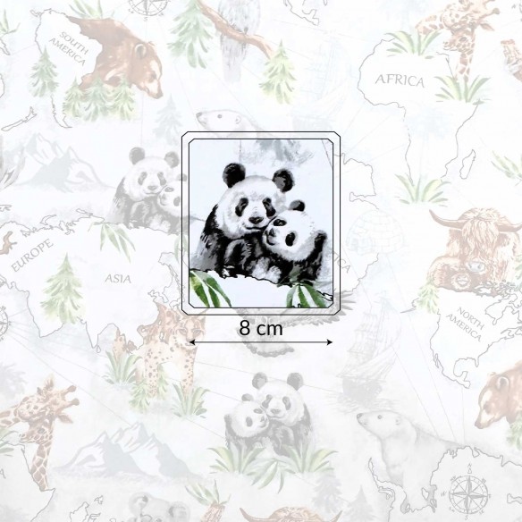 Tissu Coton - Cartes et animaux