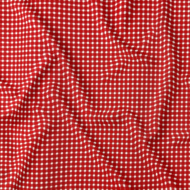 Tissu en coton - Col roulé rouge