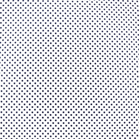 Tissu en coton - Pois bleu marine sur blanc 3 mm