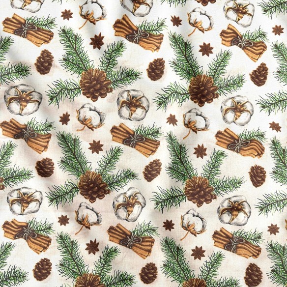 Tissu en coton - Décorations de Noël