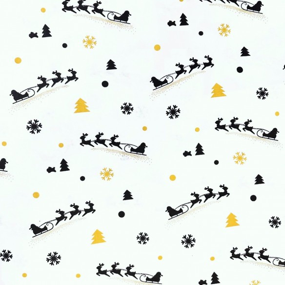 Tissu en coton - Voyage de Noël