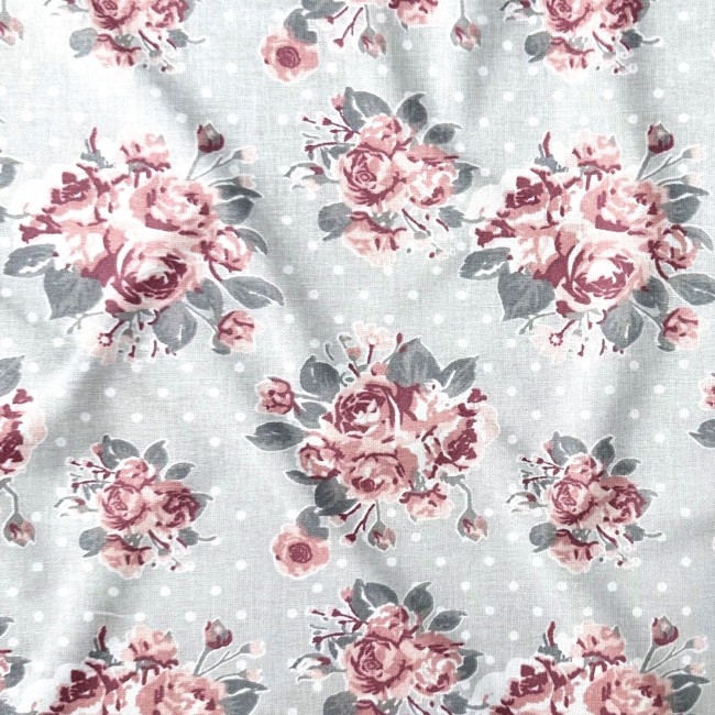 Tissu en coton - Bouquet de Roses