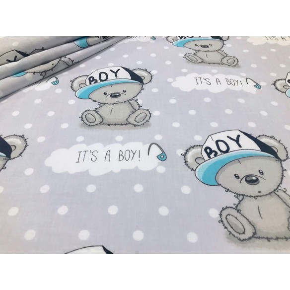 Tissu en coton - "Baby boy" pour enfants