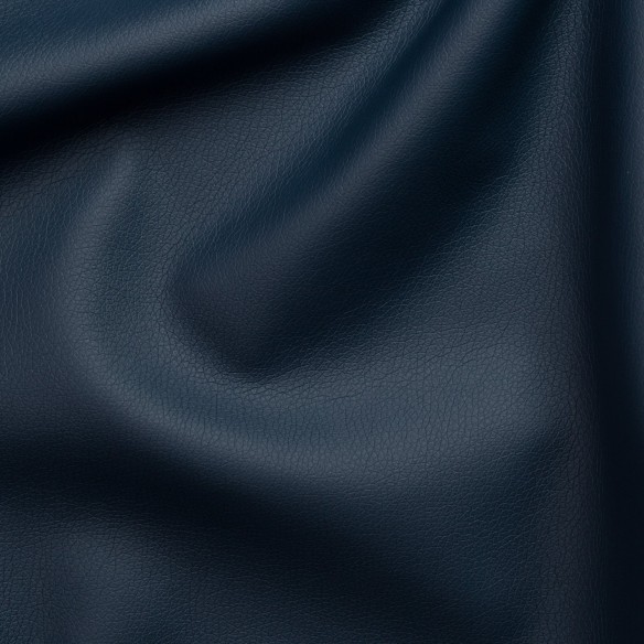 Tissu d'ameublement CUIR ÉCO - Bleu Marin