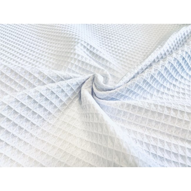 Tissu Coton Gaufré - Blanc
