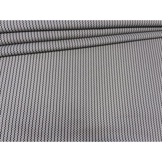 Tissu en coton - Zigzag noir-blanc mini