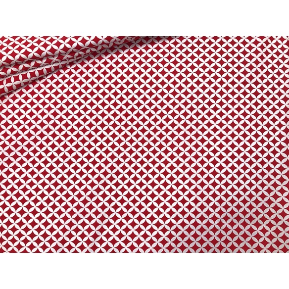 Tissu en coton - Petit maroc rouge