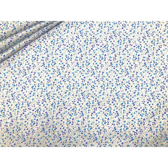 Tissu en coton - Pré bleu