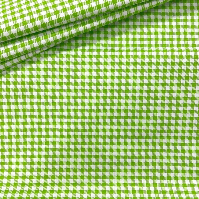Tissu en coton - Treillis vert clair