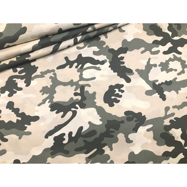 Tissu en coton - Motif camouflage militaire