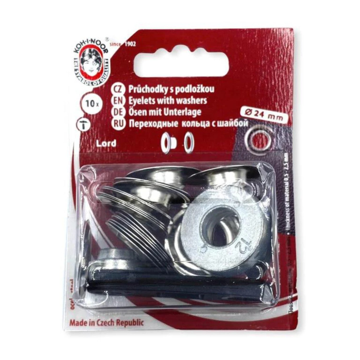 Eyelets with washers