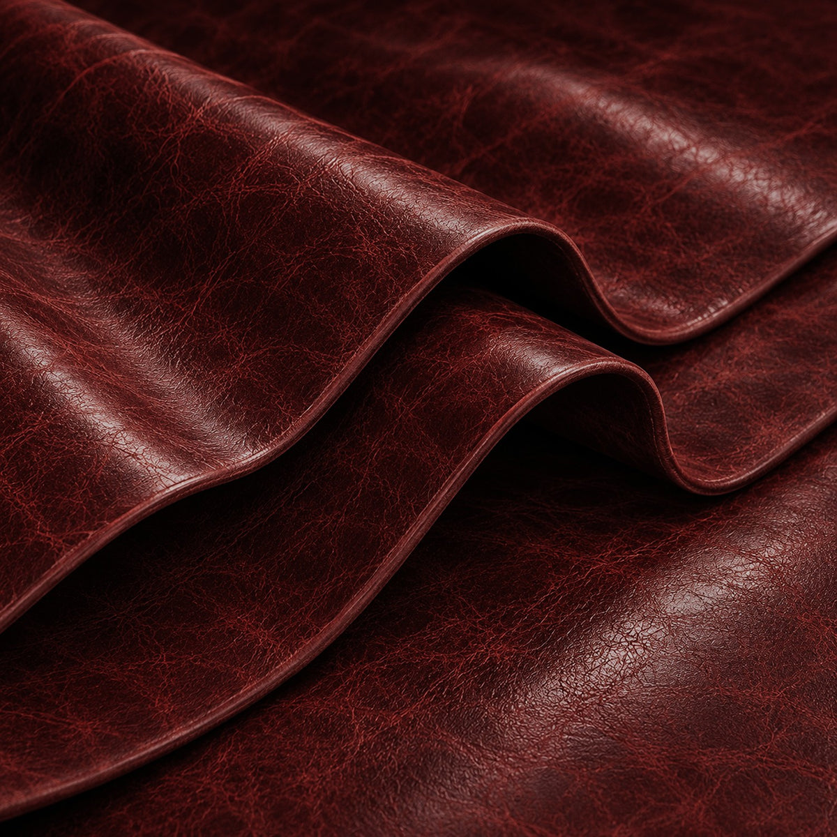 Cuir véritable de vachette pour ameublement DUBAI ROSSO - Bordeaux