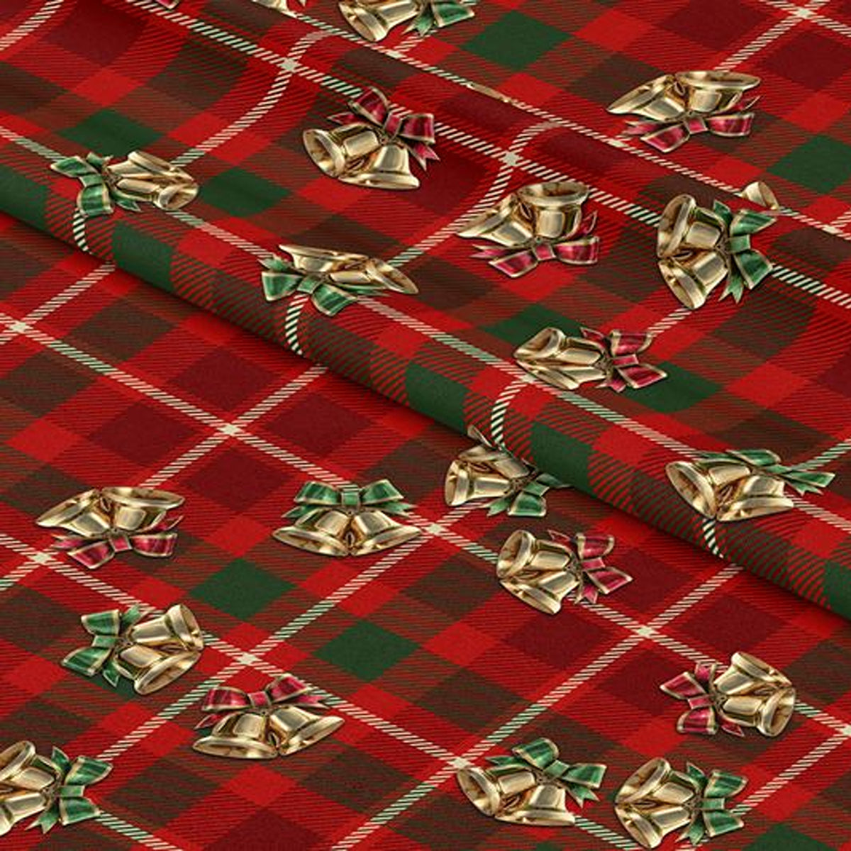 Tissu en velours imprimé - Motif de Noël - 26289-101